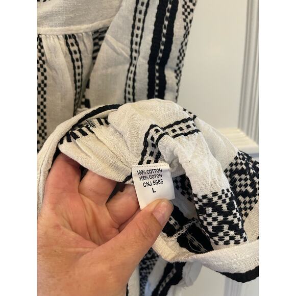 Elan Stripped Sleeveless A-Line Mini Dress, NWT, Size: Large - Picture 3 of 6